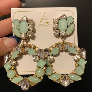 Kathy Aslan Ari mint green earrings